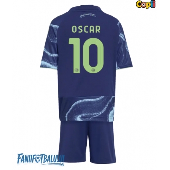 Ajax Oscar Gloukh #10 Echipament de Fotbal Replică 2025-26 Copii Deplasare (+ Șorturi)
